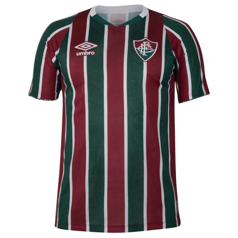 Camisa Masculina Fluminense I 2024/25 - Torcedor + Patchs Campeão Libertadores
