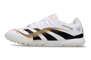 Chuteira Society Adidas Predator Elite TF Branco, Preto e Dourado "TEAMGEIST"