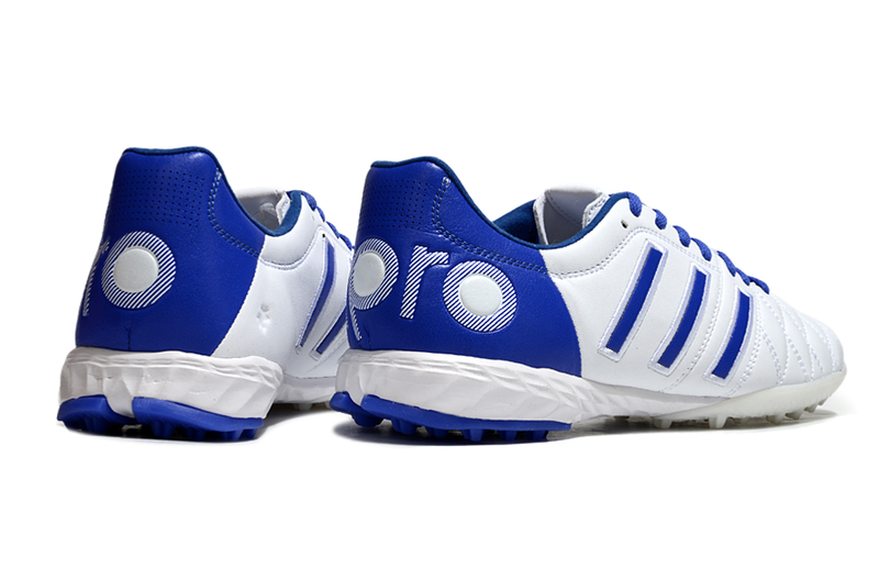 Chuteira Society Adidas AdiPure 11 Pro TF Branca e Azul