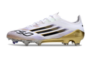 Chuteira Campo Adidas F50 FG Branca e Dourada