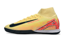 Chuteira Futsal Nike Air Zoom Mercurial Superfly 10 Elite IC Amarela e Laranja "Mbappe`s"