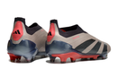 Chuteira Campo Adidas Predator LL Elite FG Prata, Preto e Vermelho "Vivid Horizon Pack"