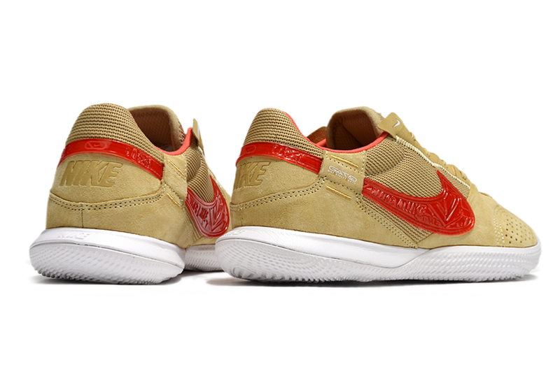 Chuteira Futsal Nike StreetGato IC Bege e Vermelho