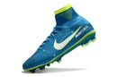 Chuteira Campo Nike Retrô Mercurial Superfly 5 FG Azul e Verde