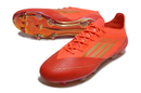 Chuteira Campo Adidas F50 FG Vermelha e Dourado