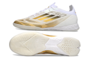 Chuteira Futsal Adidas F50 IC Branco e Dourado