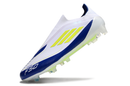 Chuteira Campo Adidas F50+ LL FG Branca, Azul e Verde
