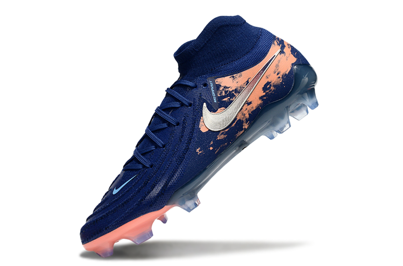 Chuteira Campo Nike Phantom Luna 2 Elite FG Azul e Laranja