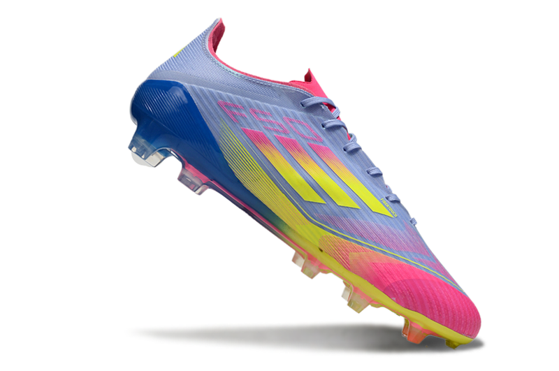 Chuteira Campo Adidas F50 FG Azul e Rosa "Celestial Victory"