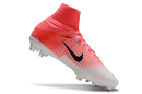 Chuteira Campo Nike Retrô Mercurial Superfly 5 FG Branca e Rosa
