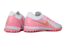 Chuteira Society Nike Phantom GX 2 Elite TF Branca e Rosa