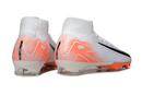 Chuteira Campo Nike Air Zoom Mercurial Superfly 10 Elite FG Branca e Laranja