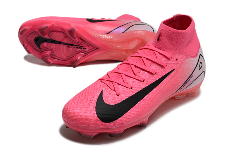Chuteira Campo Nike Air Zoom Mercurial Superfly 10 Elite FG Rosa e Preto