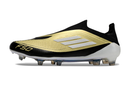 Chuteira Campo Adidas F50+ LL FG Messi Dourado e Preto "Triunfo Dorado"