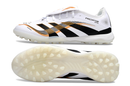 Chuteira Society Adidas Predator League Elite TF Branco, Preto e Dourado "TEAMGEIST"