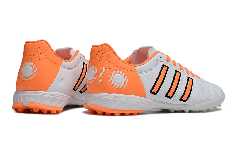 Chuteira Society Adidas AdiPure 11 Pro TF Branco e Laranja