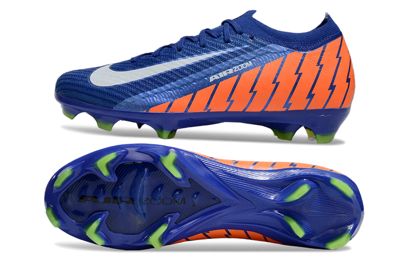 Chuteira Campo Nike Air Zoom Mercurial Vapor 16 Elite FG Azul e Laranja