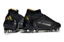Chuteira Campo Adidas F50 Cano Médio FG Preto e Dourado