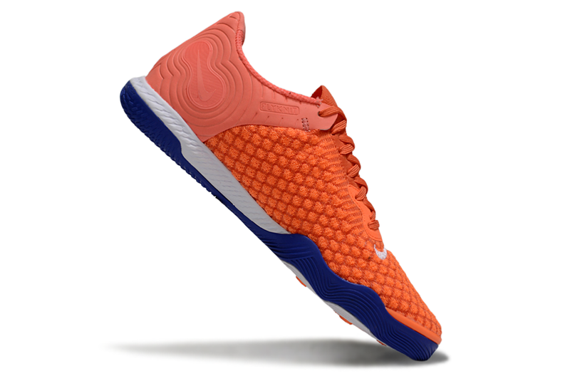 Chuteira Futsal Nike React Gato IC Laranja e Azul