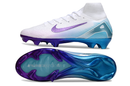 Chuteira Campo Nike Air Zoom Mercurial Superfly 10 Elite FG Branco, Roxo e Azul 'Chromatic"
