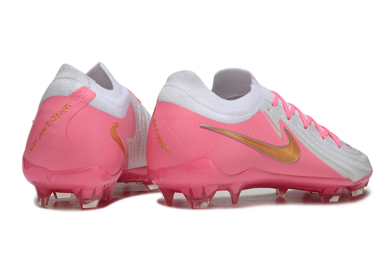 Chuteira Campo Nike Phantom GX 2 Elite FG Branca e Rosa