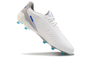 Chuteira Campo Puma King Ultimate FG Branca e Azul "Supercharge"