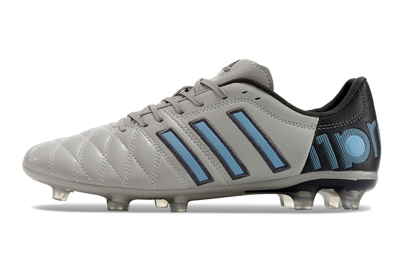 Chuteira Campo Adidas AdiPure 11 Pro FG Cinza, Preta e Azul