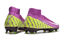 Chuteira Campo Nike Air Zoom Mercurial Superfly 10 Elite FG Roxa e Verde