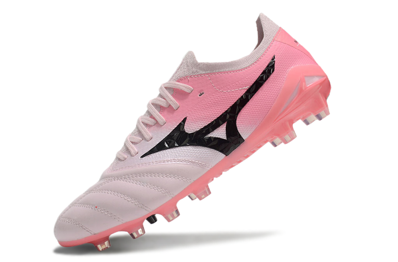 Chuteira Campo Mizuno Morelia Neo 4 Beta FG Rosa e Preto