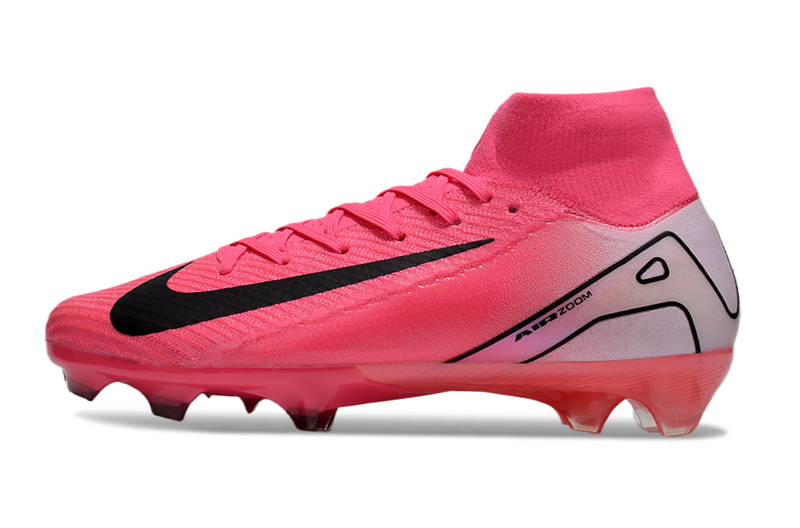 Chuteira Campo Nike Air Zoom Mercurial Superfly 10 Elite FG Rosa e Preto