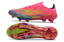 Chuteira Campo Adidas F50+ FG Rosa, Azul e Verde
