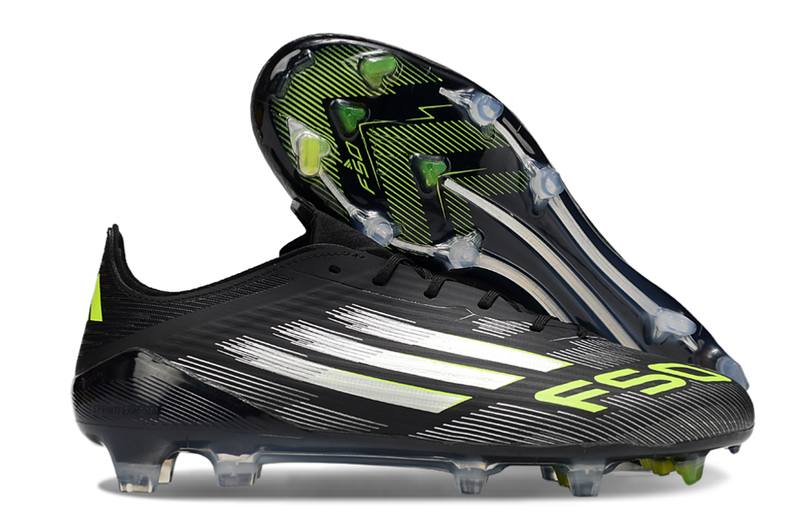 Chuteira Campo Adidas F50 FG Preta e Verde