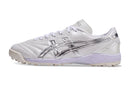 Chuteira Society Asics Japan TF Branca e Prata