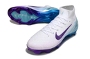 Chuteira Campo Nike Air Zoom Mercurial Superfly 10 Elite FG Branco, Roxo e Azul 'Chromatic"