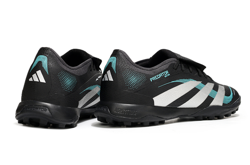 Chuteira Society Adidas Predator League Elite TF Preto, Branco e Verde