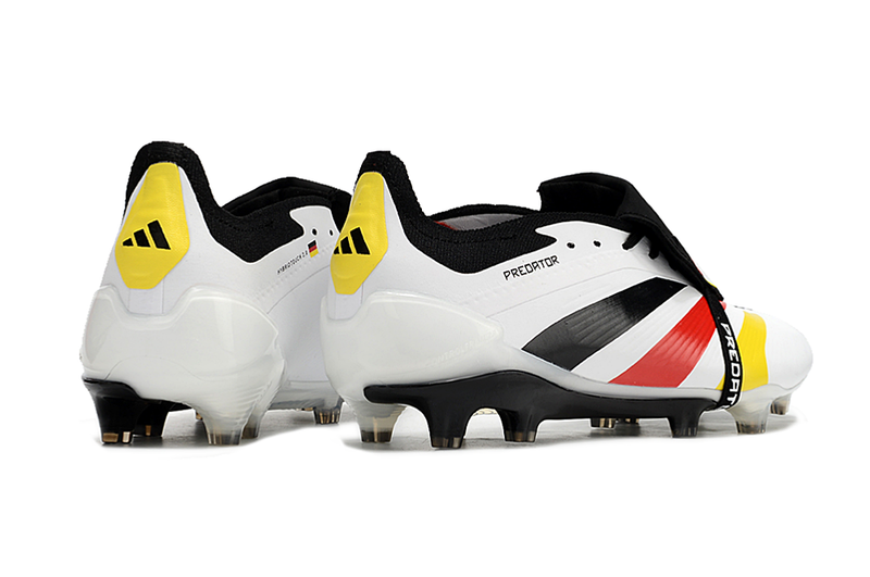 Chuteira Campo Adidas Predator FT 30 Elite FG Branca, Preto, Vermelho e Amarelo