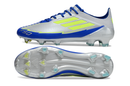 Chuteira Campo Adidas F50 FG Prata, Azul e Verde