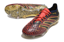 Chuteira Campo Adidas Predator Elite FG Preta, Vermelha e Dourado