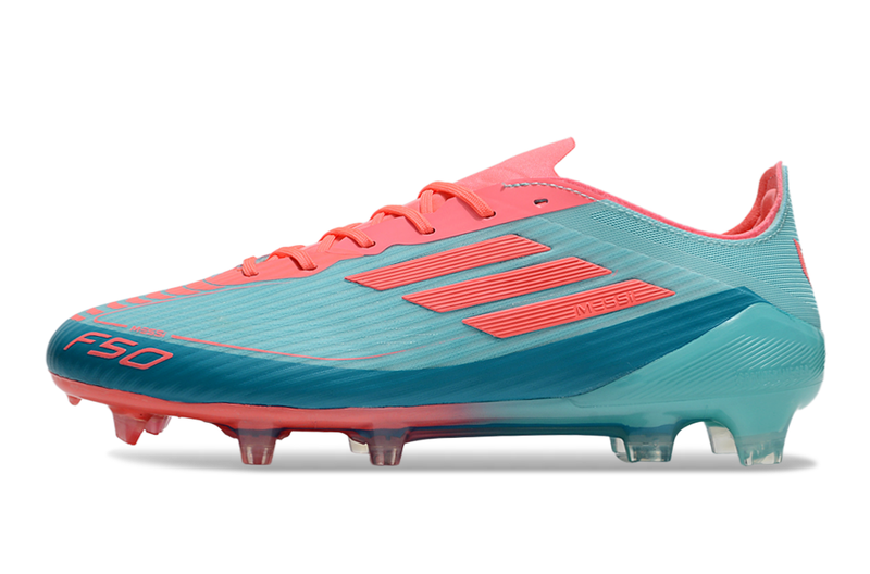 Chuteira Campo Adidas F50 FG Verde e Rosa "La Vida Tropical"