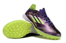 Chuteira Infantil Society Adidas F50 TF Roxa e Verde "Fast Reborn Pack"