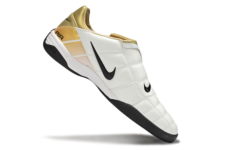 Chuteira Futsal Nike Total 90 IC Branco e Dourado