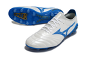 Chuteira Campo Mizuno Morelia Neo 4 Beta FG Branca e Azul