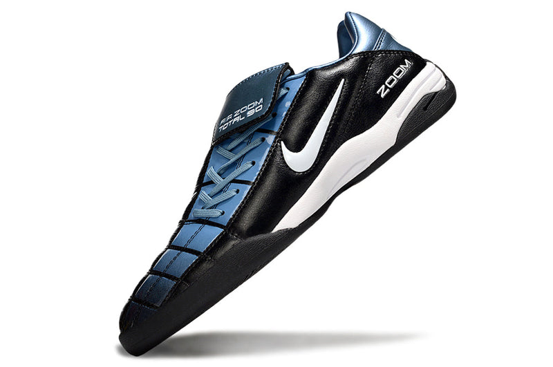 Chuteira Futsal Nike Total 90 IC Preto e Azul