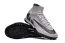 Chuteira Infantil Society Nike Air Zoom Mercurial Superfly 9 Elite TF Prata e Preto "Rising Gem Pack"