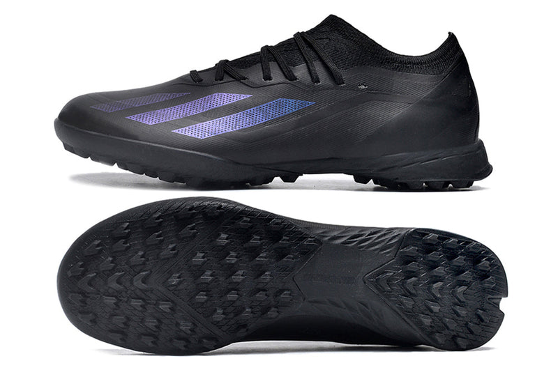 Chuteira Infantil Society Adidas X Crazyfast.1 TF Preta "Nightstrike Pack"