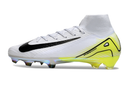 Chuteira Campo Nike Air Zoom Mercurial Superfly 10 Elite FG Cinza e Verde
