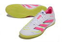 Chuteira Futsal Adidas Predator 24 Elite IC Branco, Rosa e Verde "Celestial Victory"
