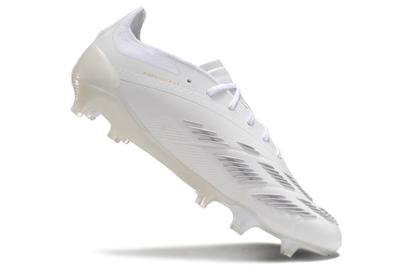 Chuteira Campo Adidas Predator Elite FG Branco e Dourado