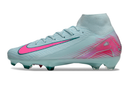 Chuteira Campo Nike Air Zoom Mercurial Superfly 10 Elite FG Verde e Rosa