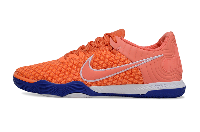 Chuteira Futsal Nike React Gato IC Laranja e Azul